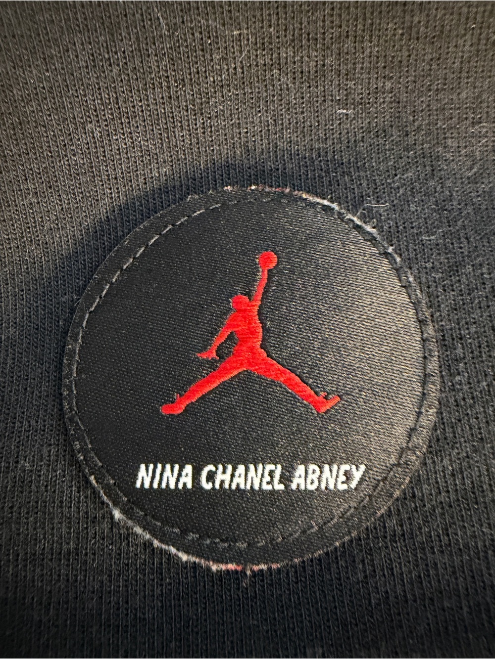 Nike Jordan x Nina Chanel Abney Women’s Black & Red Flight Pullover Funnel Neck - Picture 7 of 9